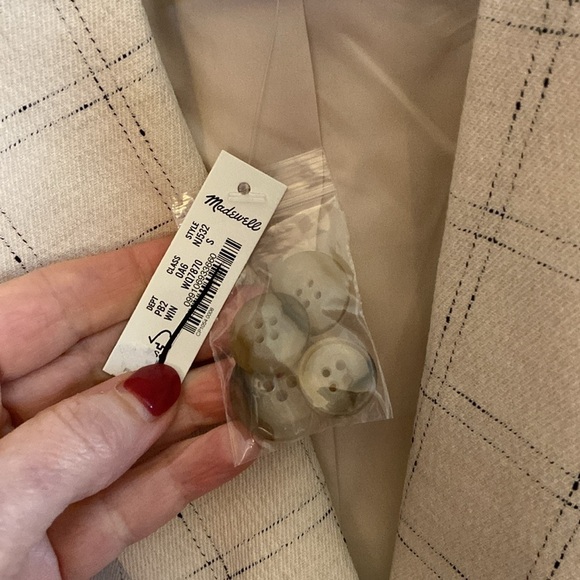 NWT Madewell Caldwell Double Breasted Blazer in Ghent Plaid size S - Picture 10 of 15